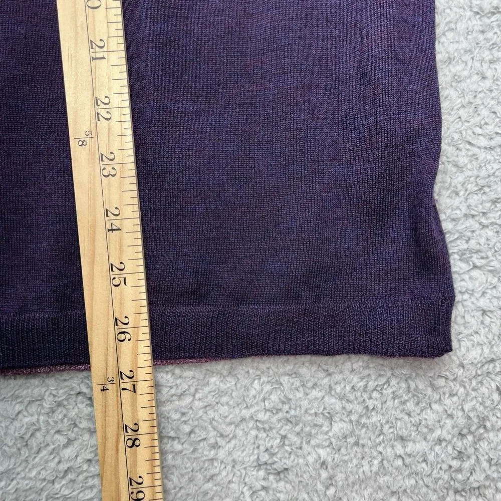 Robert‎ Graham 100% Wool Sweater Mens XL Purple V-Neck  Long Sleeve Preppy